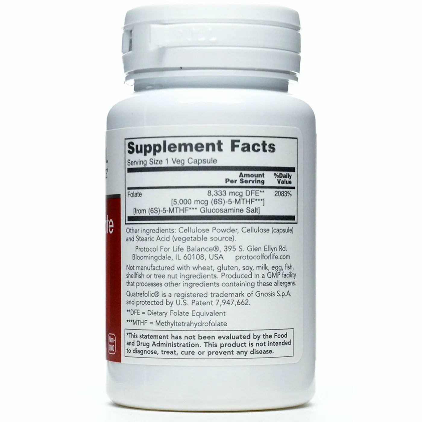 5-Methyl Folate 5.000 mcg 50 vcaps by Protocol For Life Balance