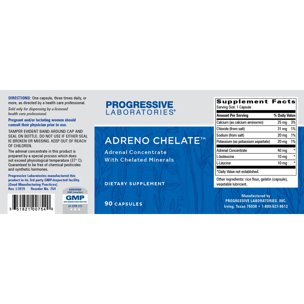 Adreno Chelate 90 caps by Progressive Labs