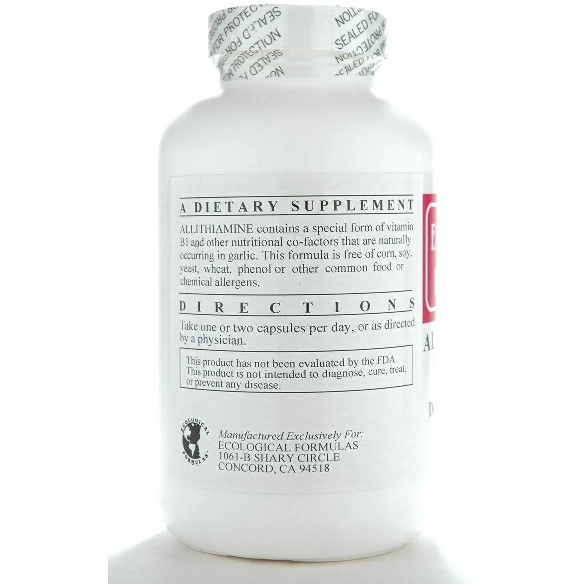 Allithiamine (Vitamin B1) 50 mg 250 caps by Ecological Formulas