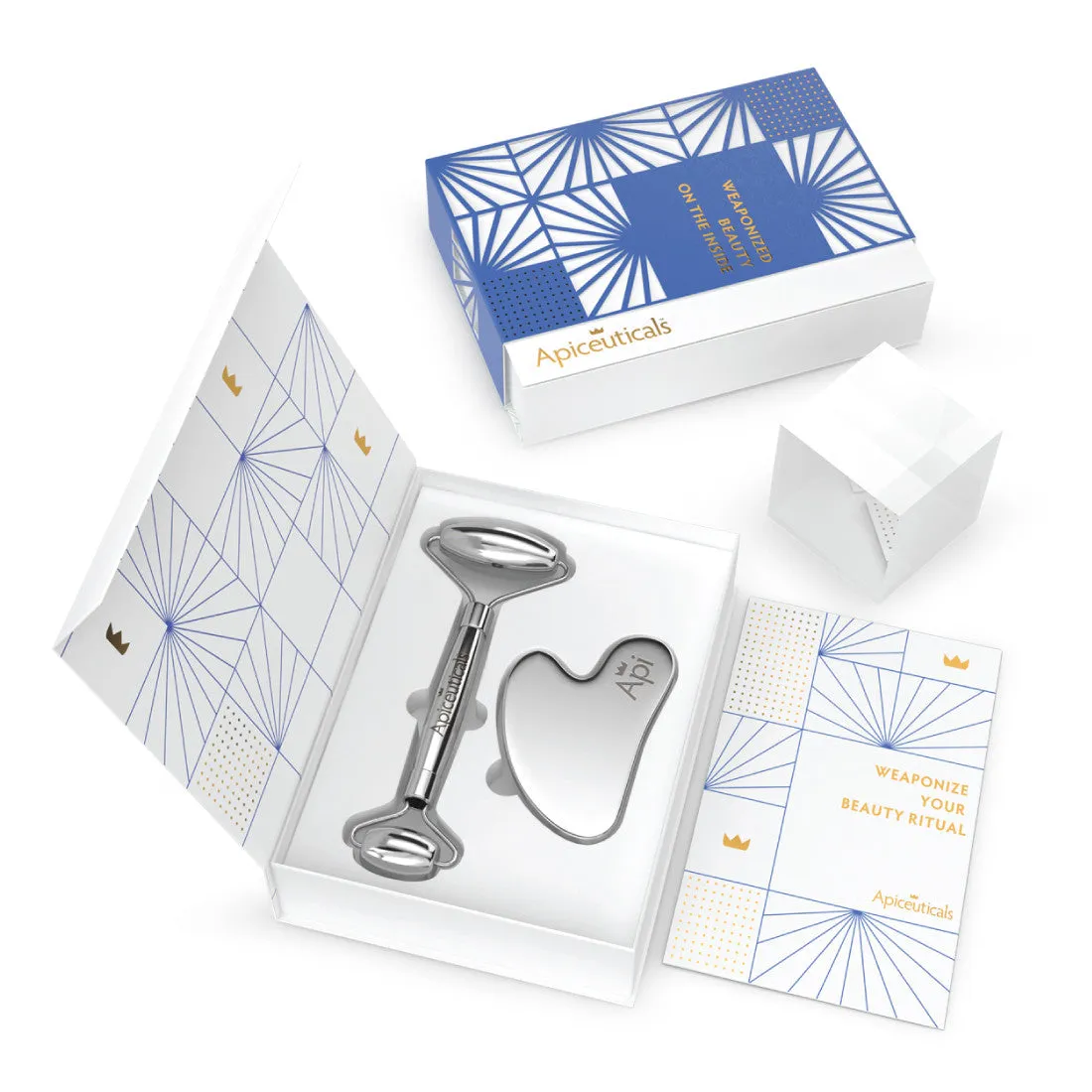API Cryotherapy Beauty Tools (Stainless Steel Pro Grade) Roller & Gua Sha - PROPOWAX Series by Apiceuticals