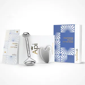 API Cryotherapy Beauty Tools (Stainless Steel Pro Grade) Roller & Gua Sha - PROPOWAX Series by Apiceuticals