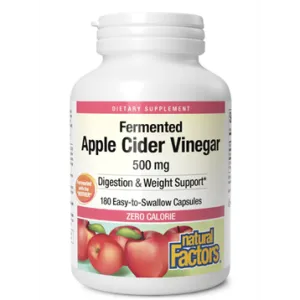 Apple Cider Vinegar 500 mg 180 caps By Natural Factors