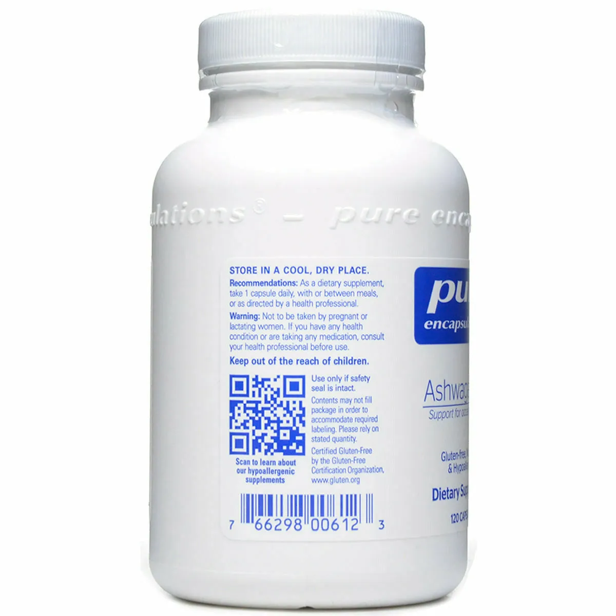 Ashwagandha 500 mg by Pure Encapsulations