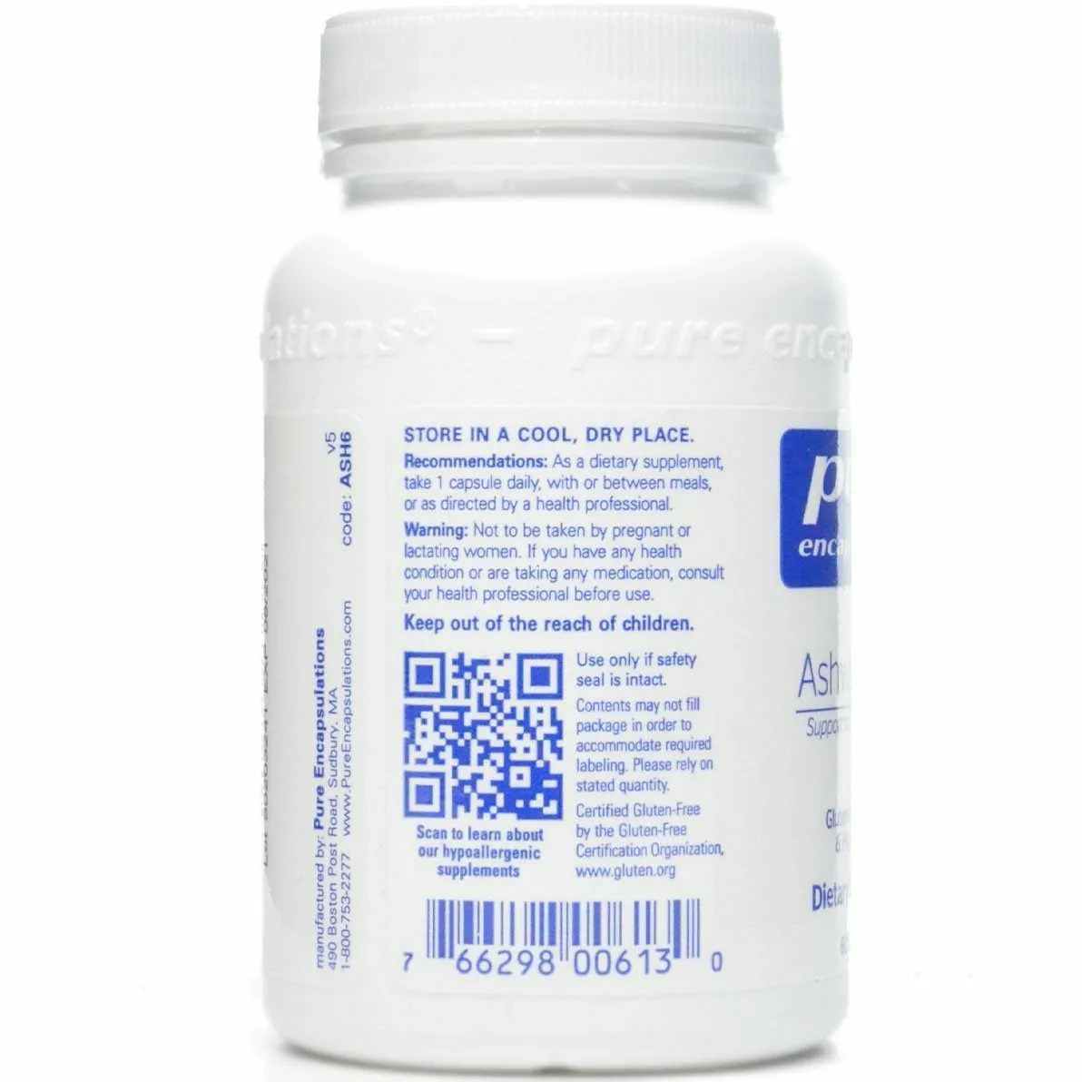 Ashwagandha 500 mg by Pure Encapsulations