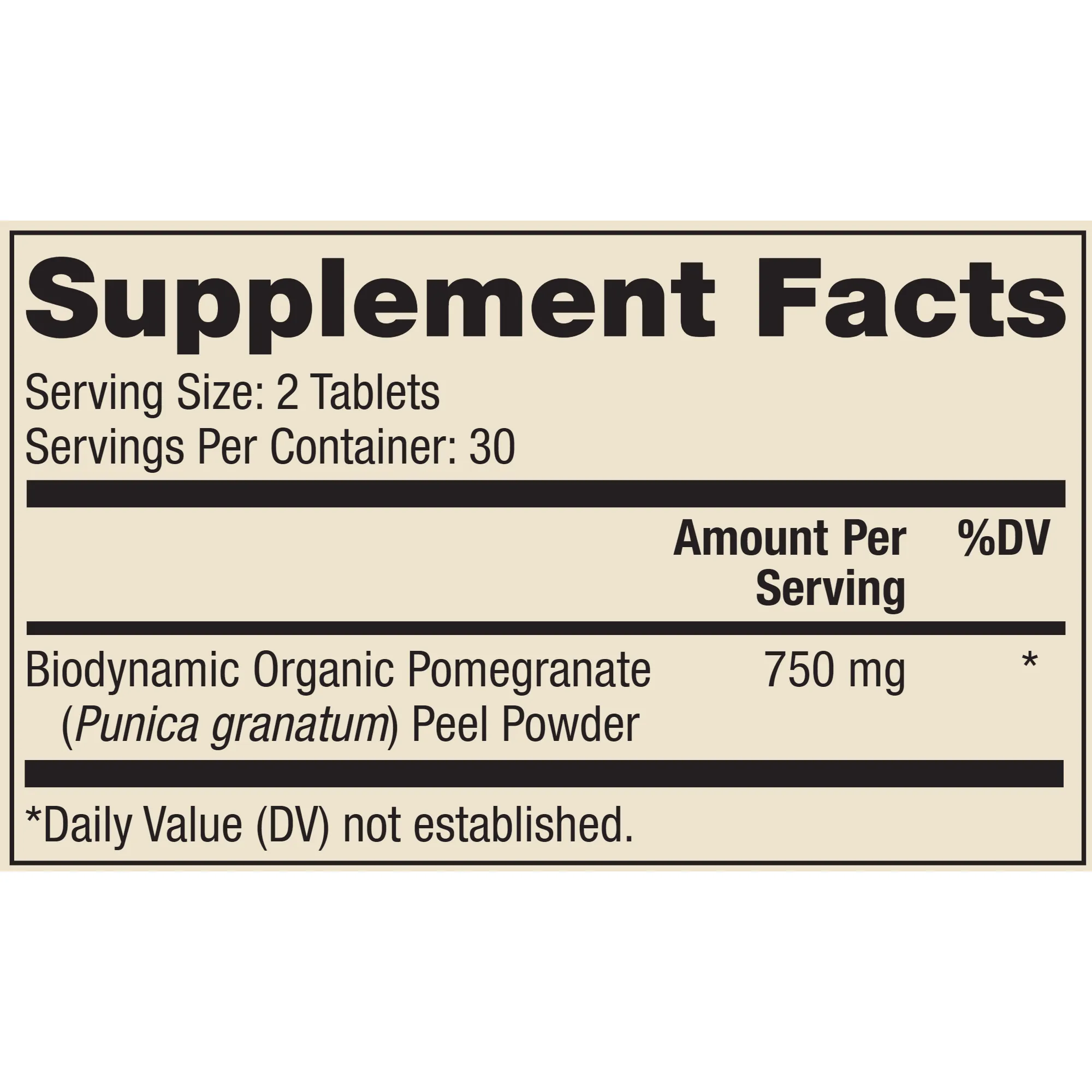 Biodynamic Pomegranate Peel 60 tabs by Dr. Mercola