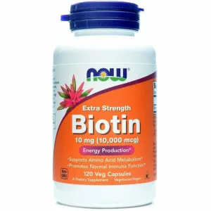Biotin Extra Strength 10 mg 120 vcaps by NOW