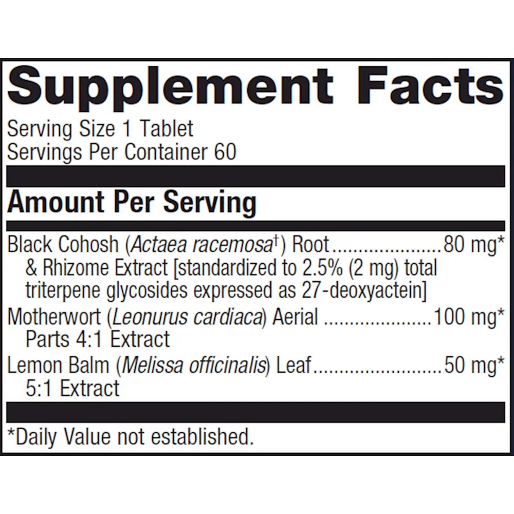 Black Cohosh Plus 60 Tablets by Metagenics