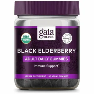 Black Elderberry Adult Daily Gummies by Gaia Herbs