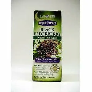 Black Elderberry Nighttime Syrup 5.4 oz by Gaia Herbs