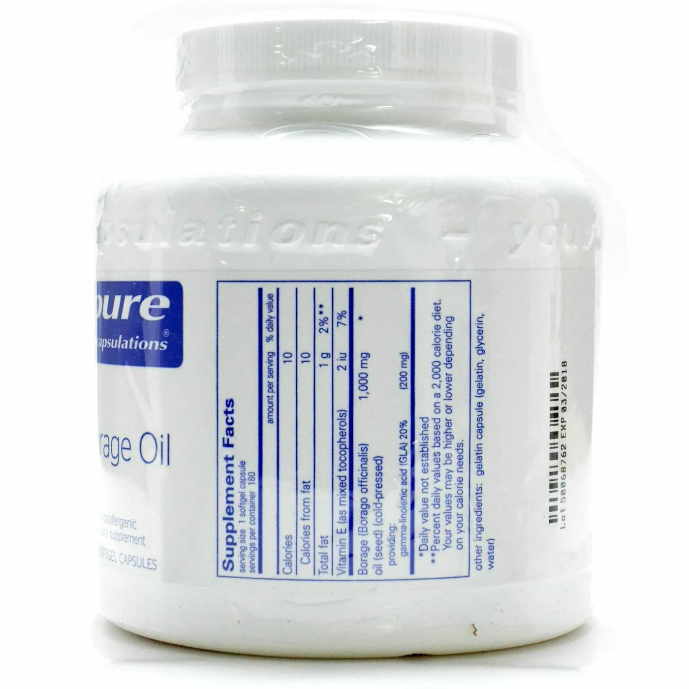 Borage Oil by Pure Encapsulations