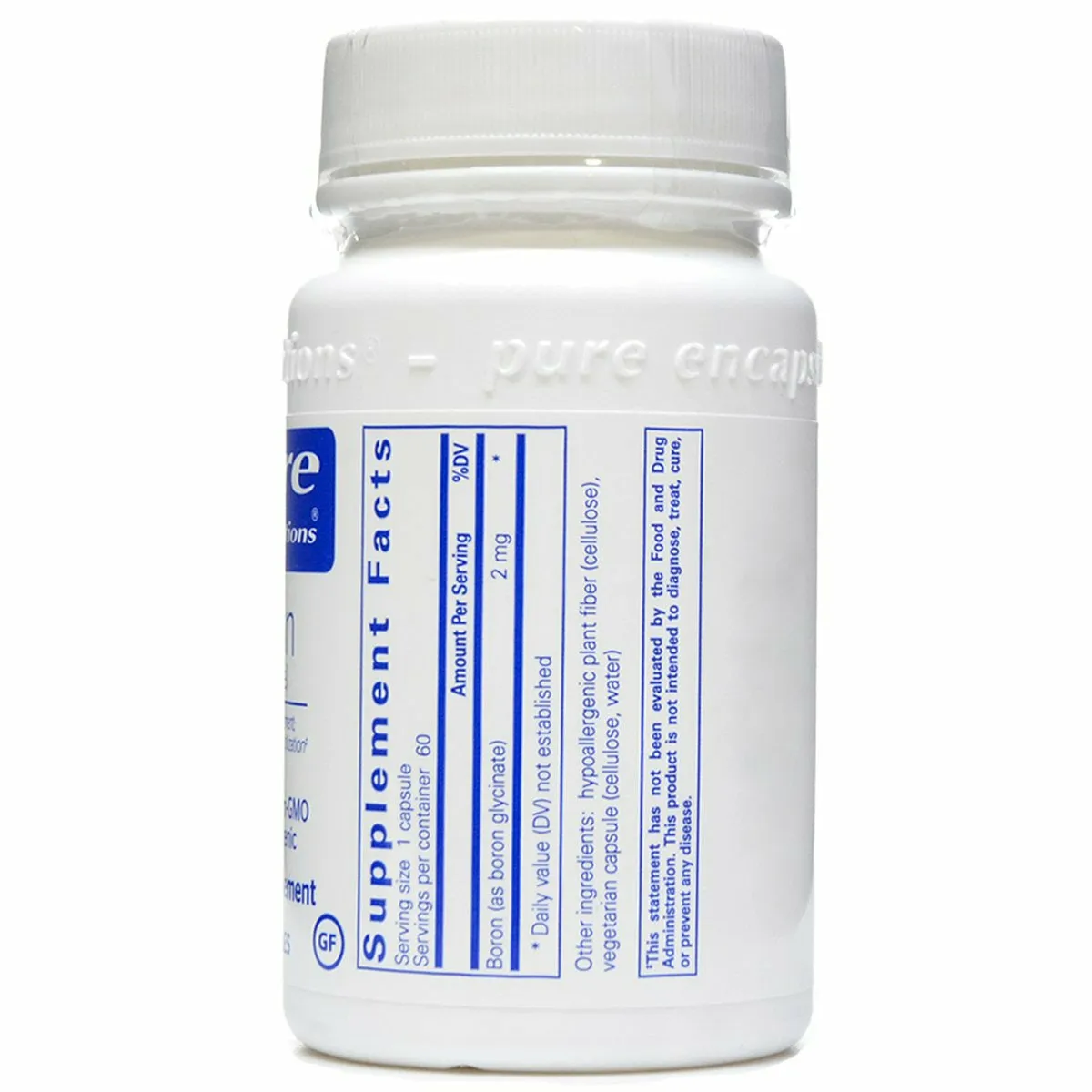 Boron 2 mg 60 vcaps by Pure Encapsulations