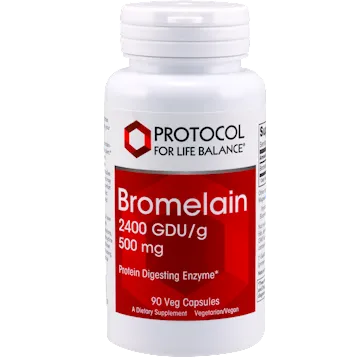 Bromelain 2400 GDU/g 500 mg 90 vcaps by Protocol For Life Balance