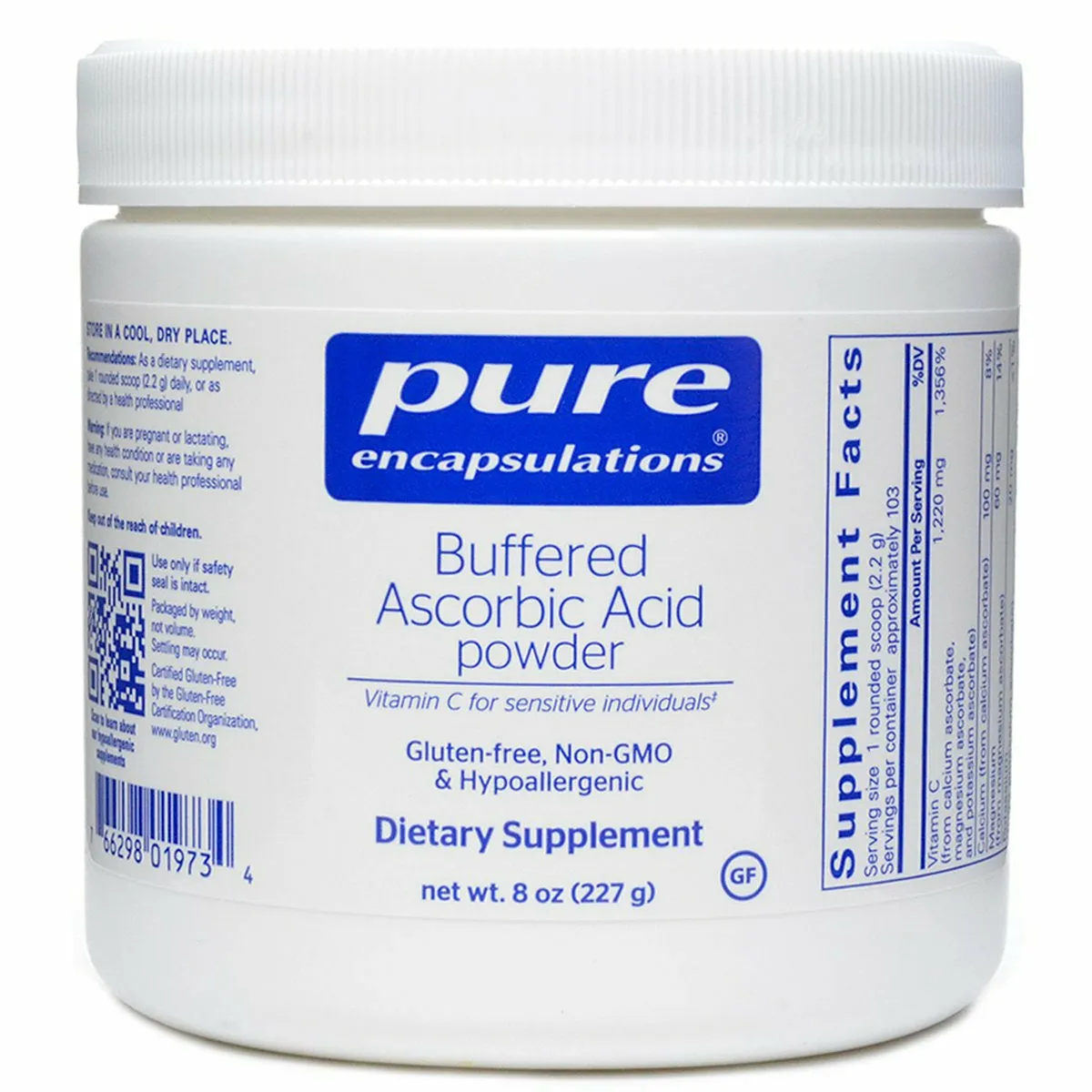 Buffered Ascorbic Acid Powder 227 gms by Pure Encapsulations
