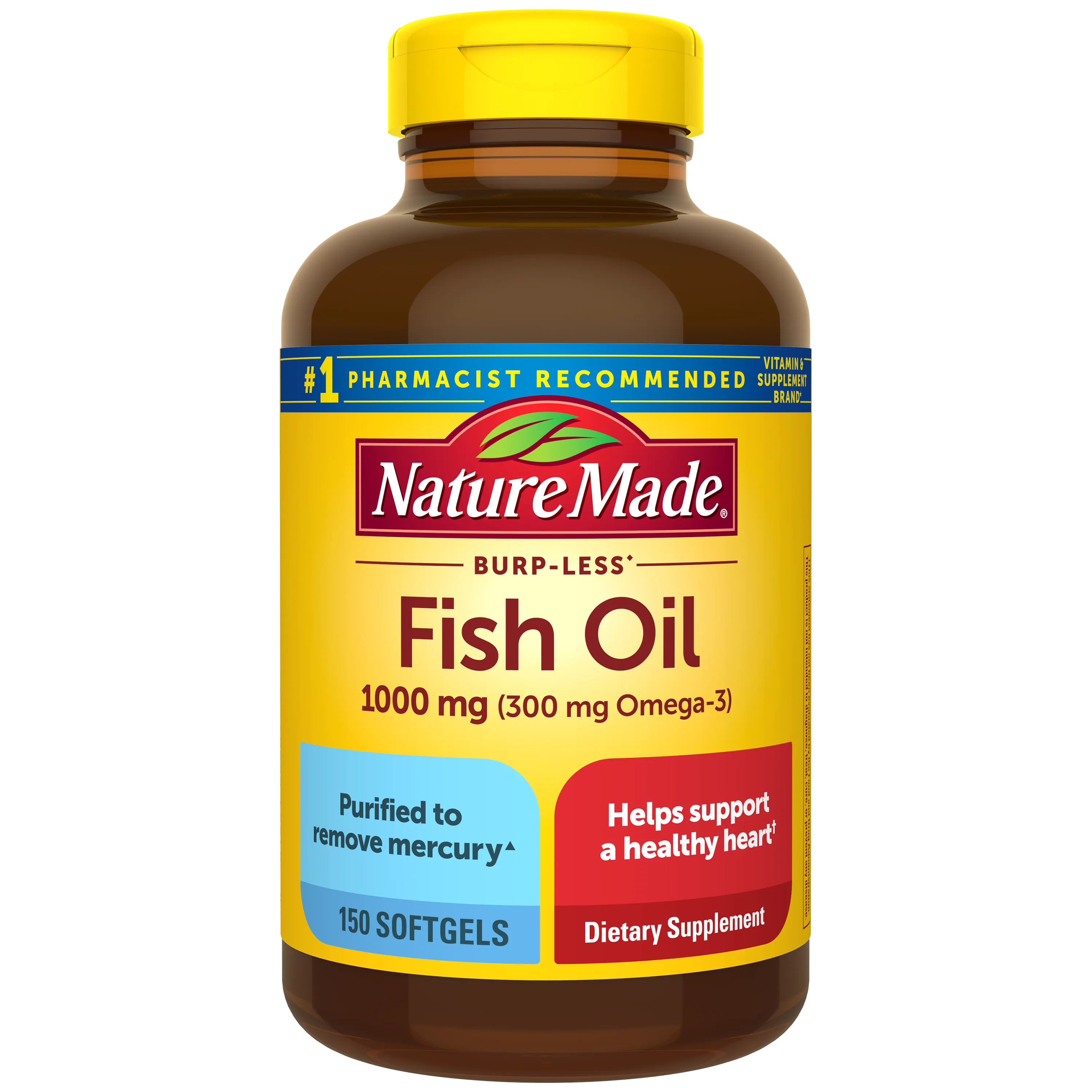 Burp-Less Fish Oil 1000 mg Softgels