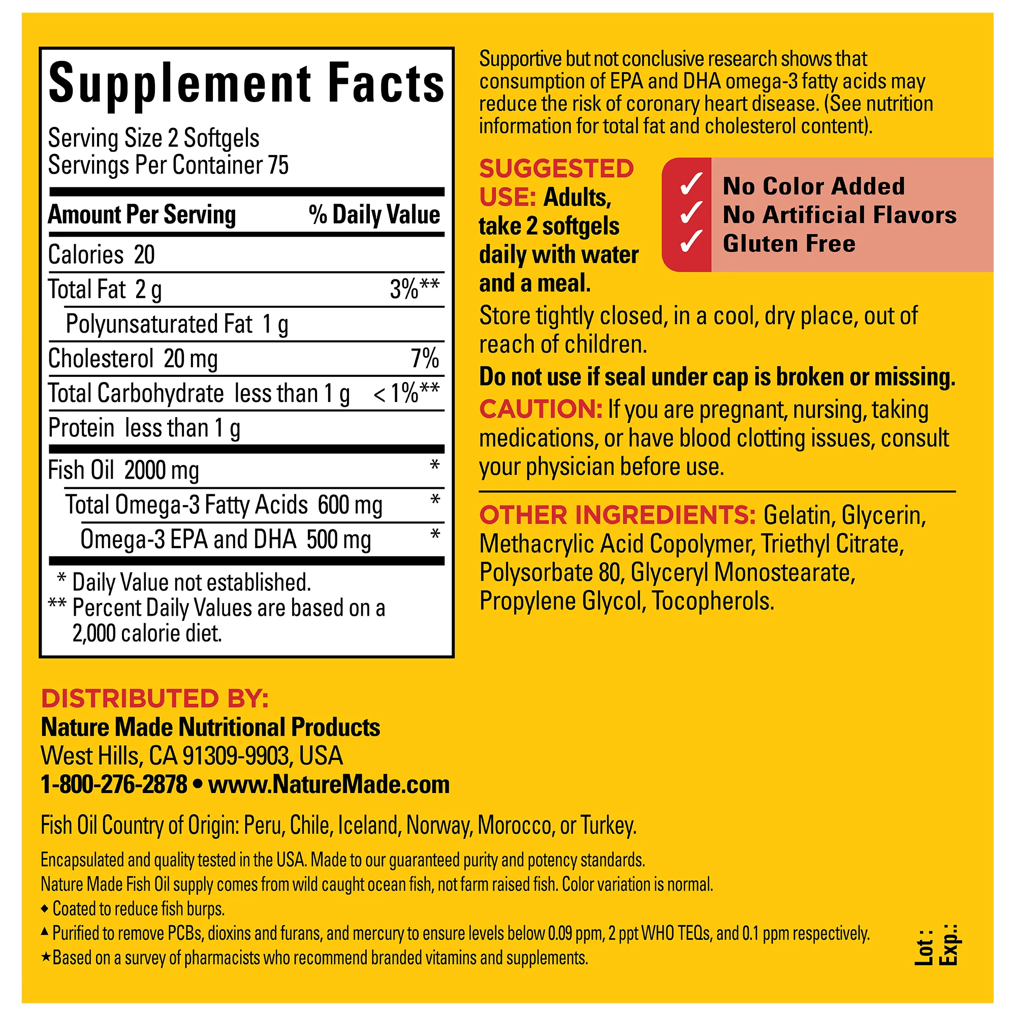 Burp-Less Fish Oil 1000 mg Softgels