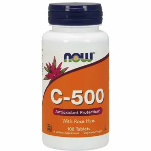 C-500 with Rose Hips 100 tabs by NOW