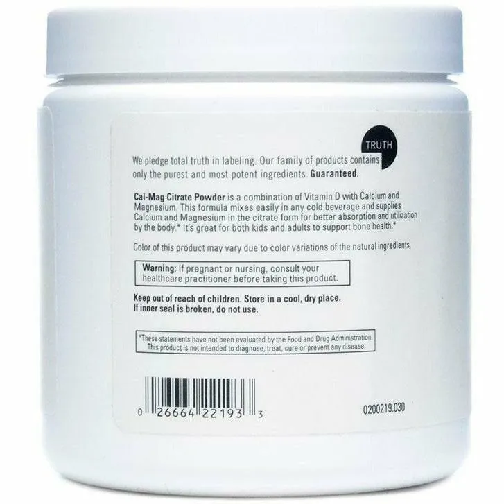 Cal-Mag Citrate Powder 5.78 oz by Davinci Labs