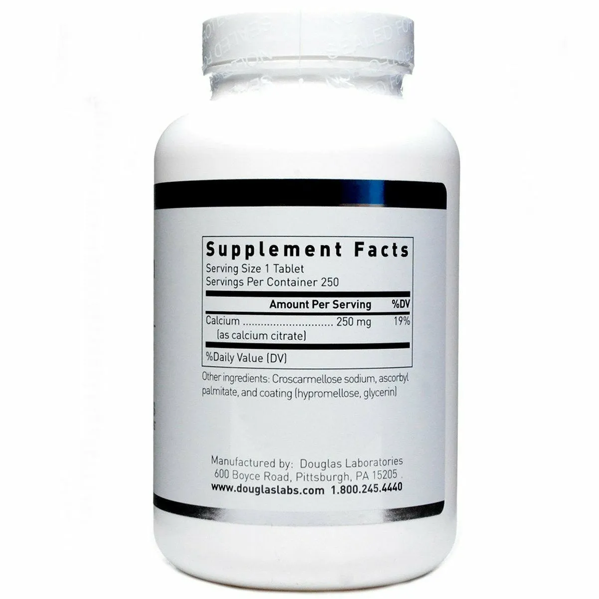 Calcium Citrate 250 mg 250 tabs by Douglas Labs