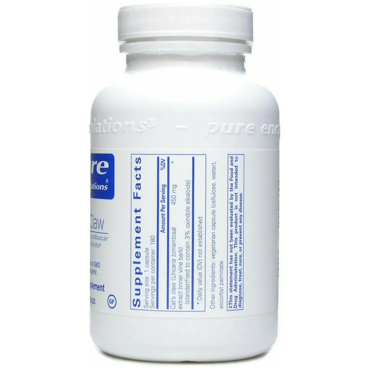Cat's Claw 450 mg by Pure Encapsulations