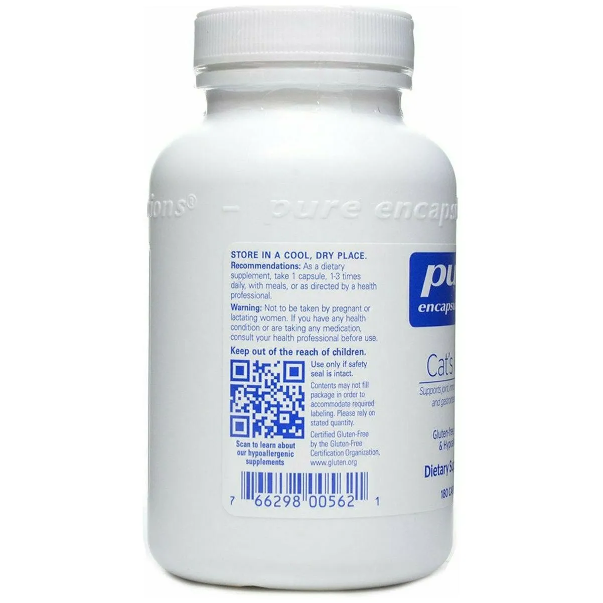 Cat's Claw 450 mg by Pure Encapsulations