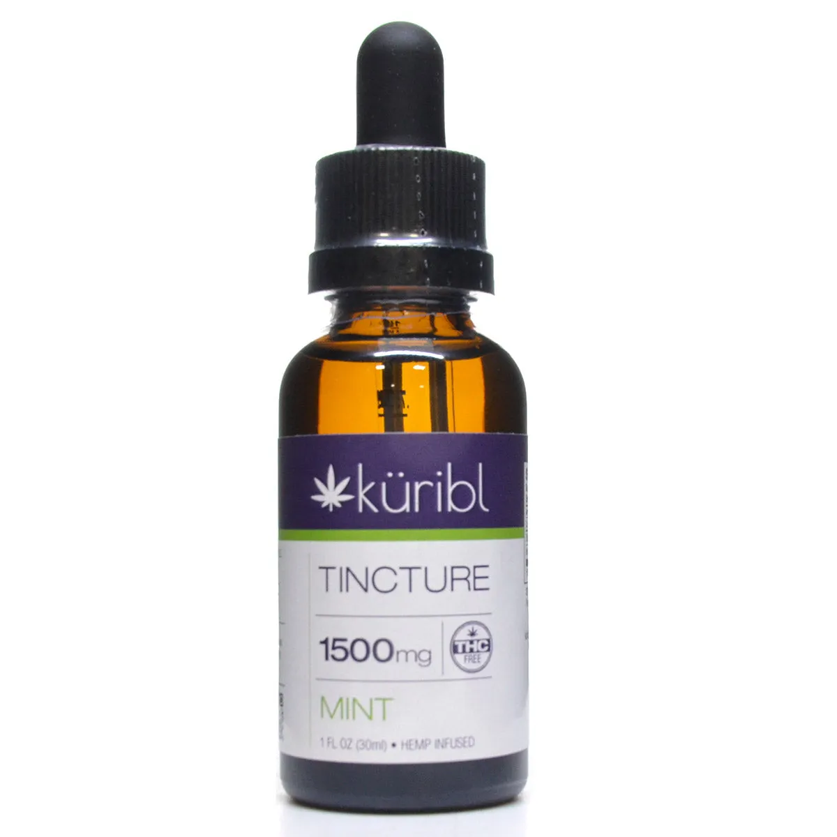CBD Tincture 1500 mg THC Free Mint by Kuribl