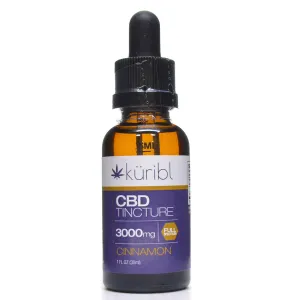 CBD Tincture 3000 mg Full Spectrum Cinnamon by Kuribl