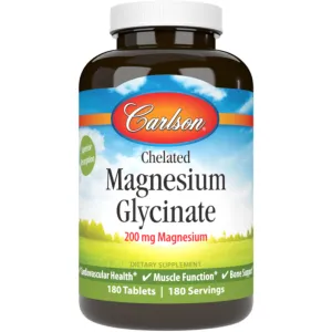 Chelated Magnesium Glycinate 180 tabs by Carlson Labs