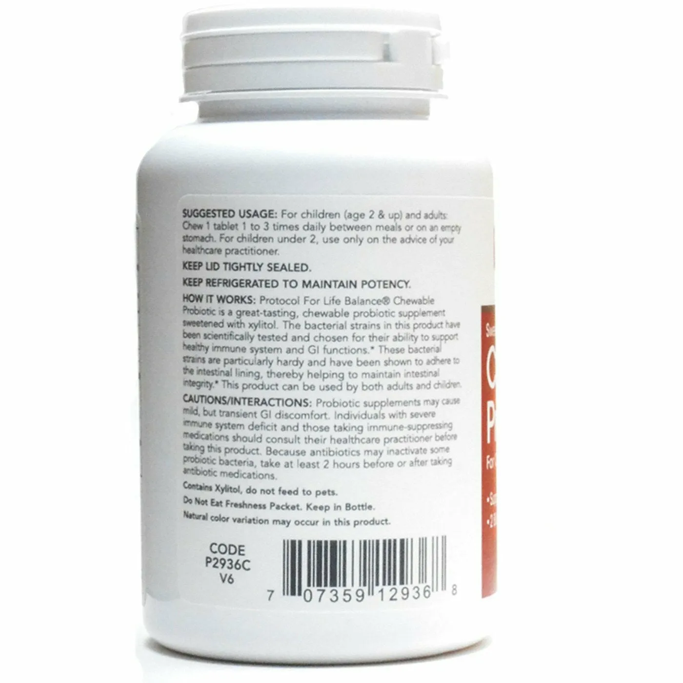 Chewable Probiotic-4 90 chews by Protocol For Life Balance