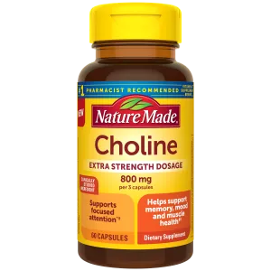Choline Extra Strength Dosage 800 Mg Per 3 Capsules