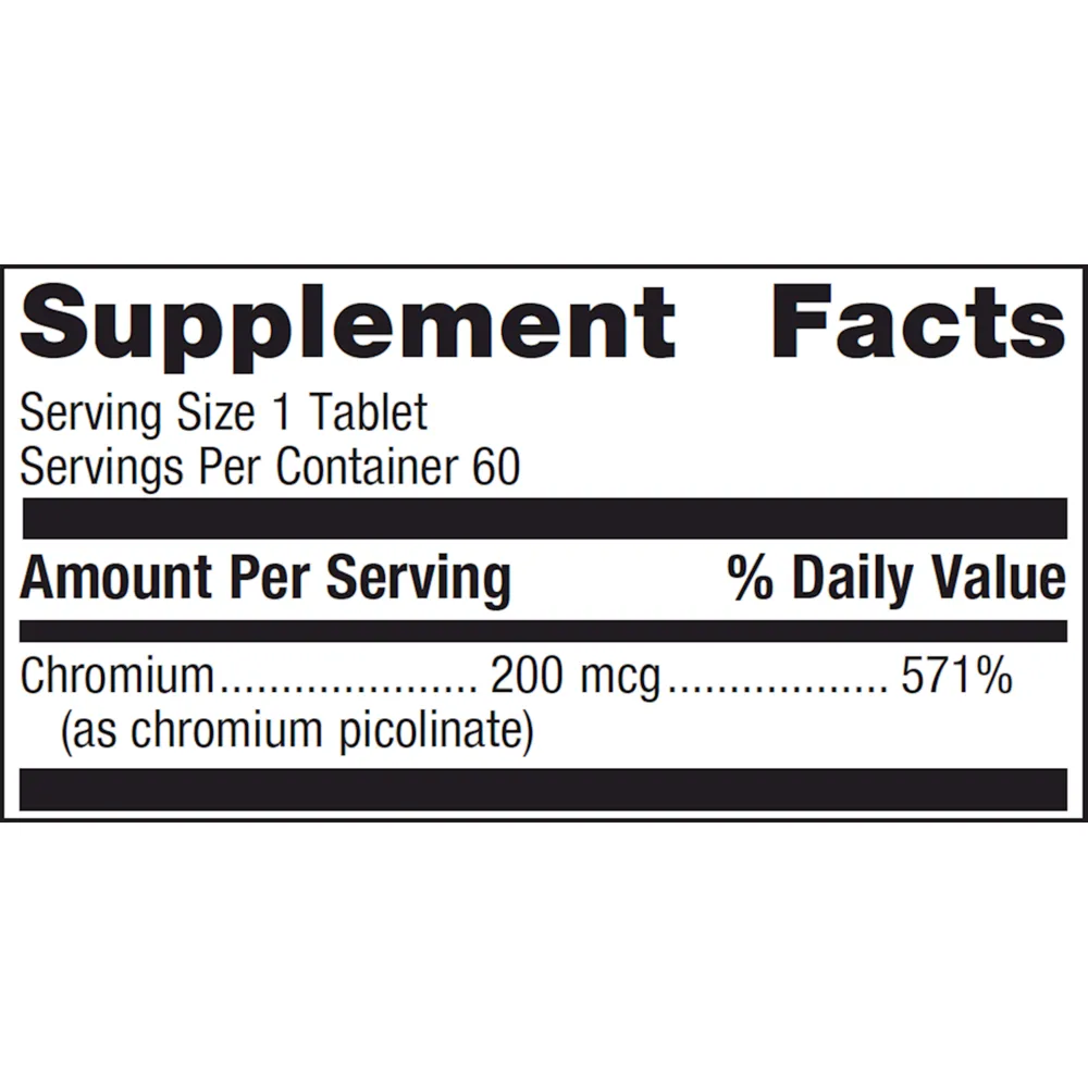 Chromium Picolinate 60 Tablets by Metagenics