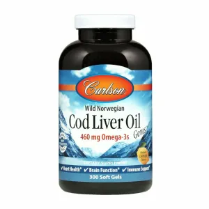 Cod Liver Oil Lemon 1000 mg 300 softgels by Carlson Labs