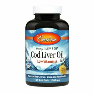 Cod Liver Oil Low Vit A Lemon 150 gels by Carlson Labs