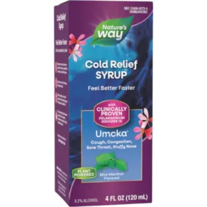 Cold Relief Syrup Mint-Menthol 4 oz by Nature's Way