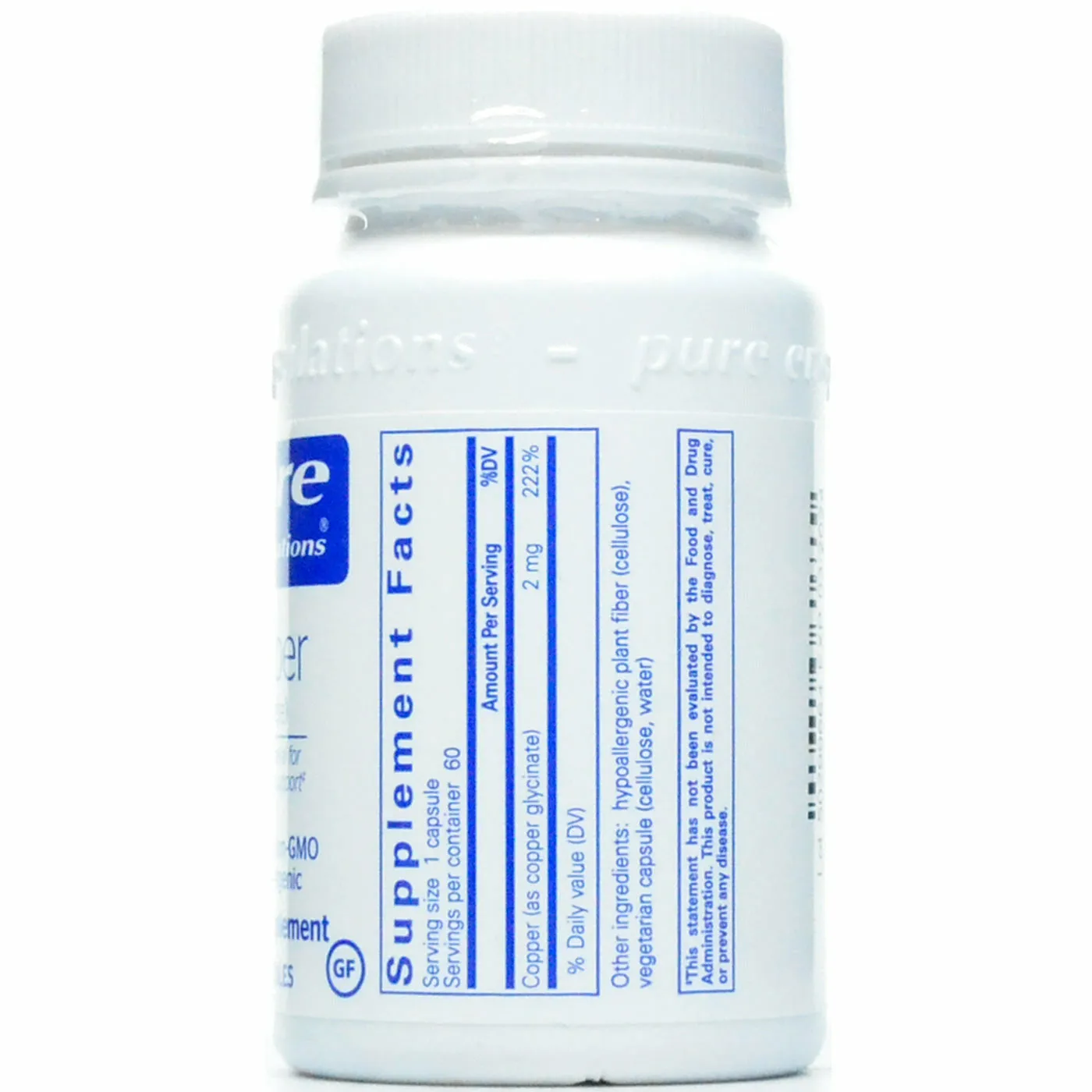 Copper (glycinate) 2 mg 60 vcaps by Pure Encapsulations