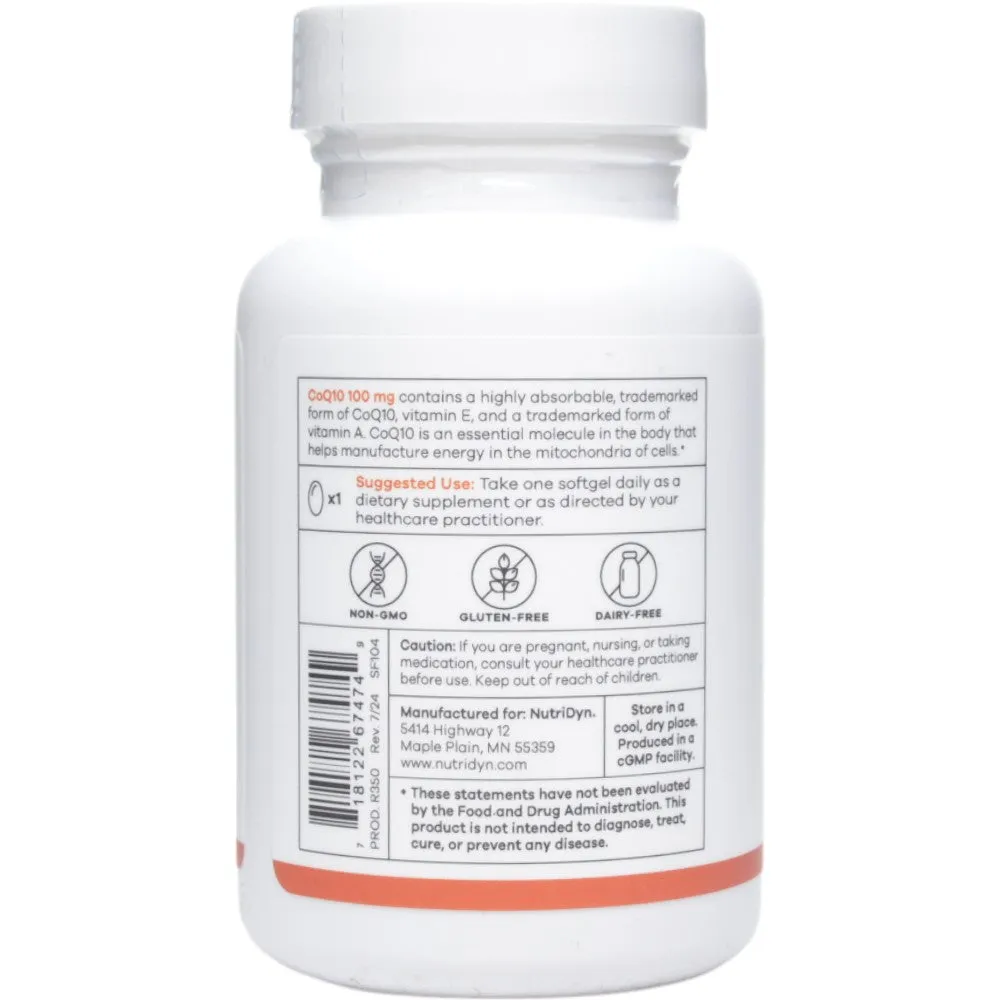 CoQ10 100 mg 60 Softgels by Nutri-Dyn