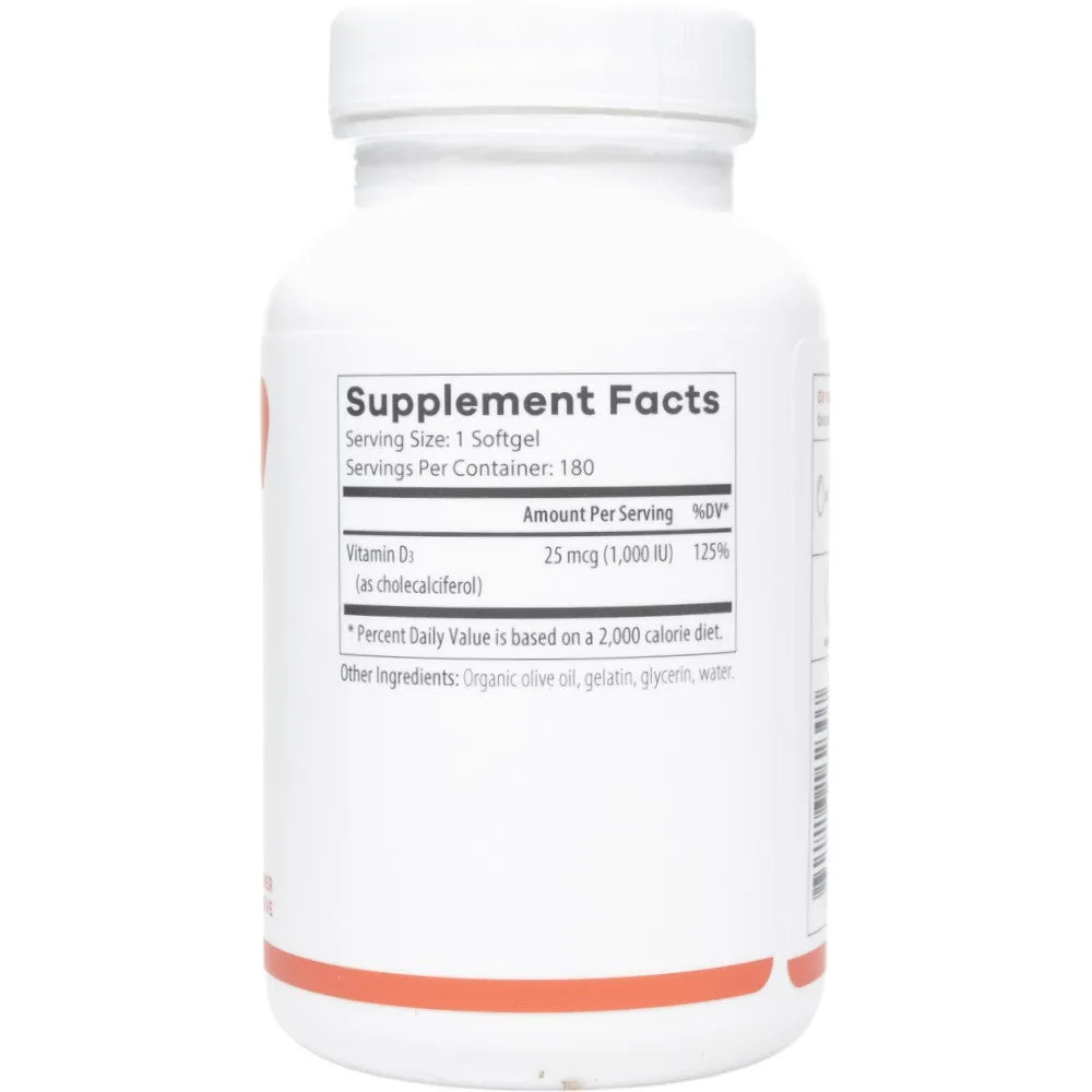 D3 1000 180 softgels by Nutri-Dyn