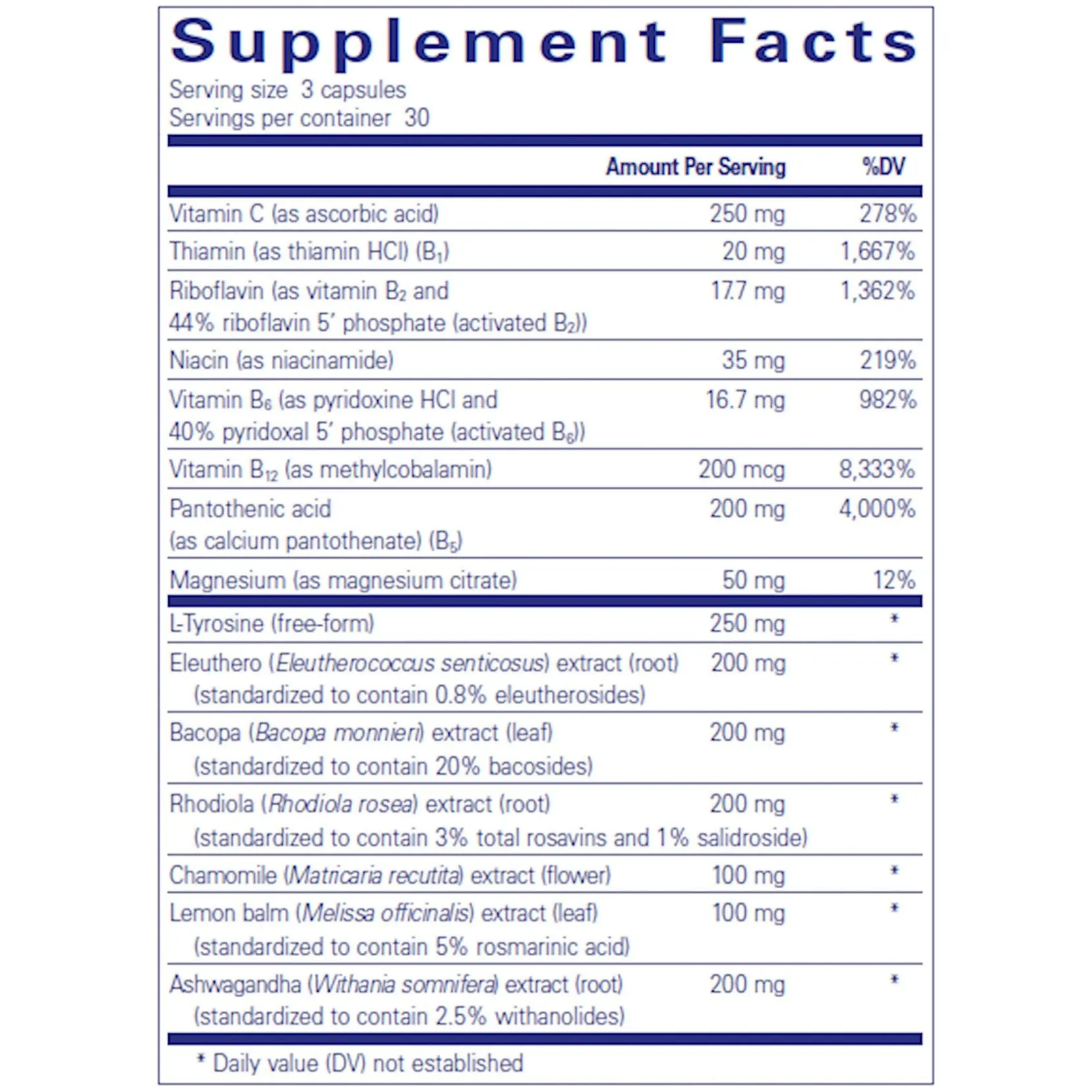 Daily Stress Formula by Pure Encapsulations
