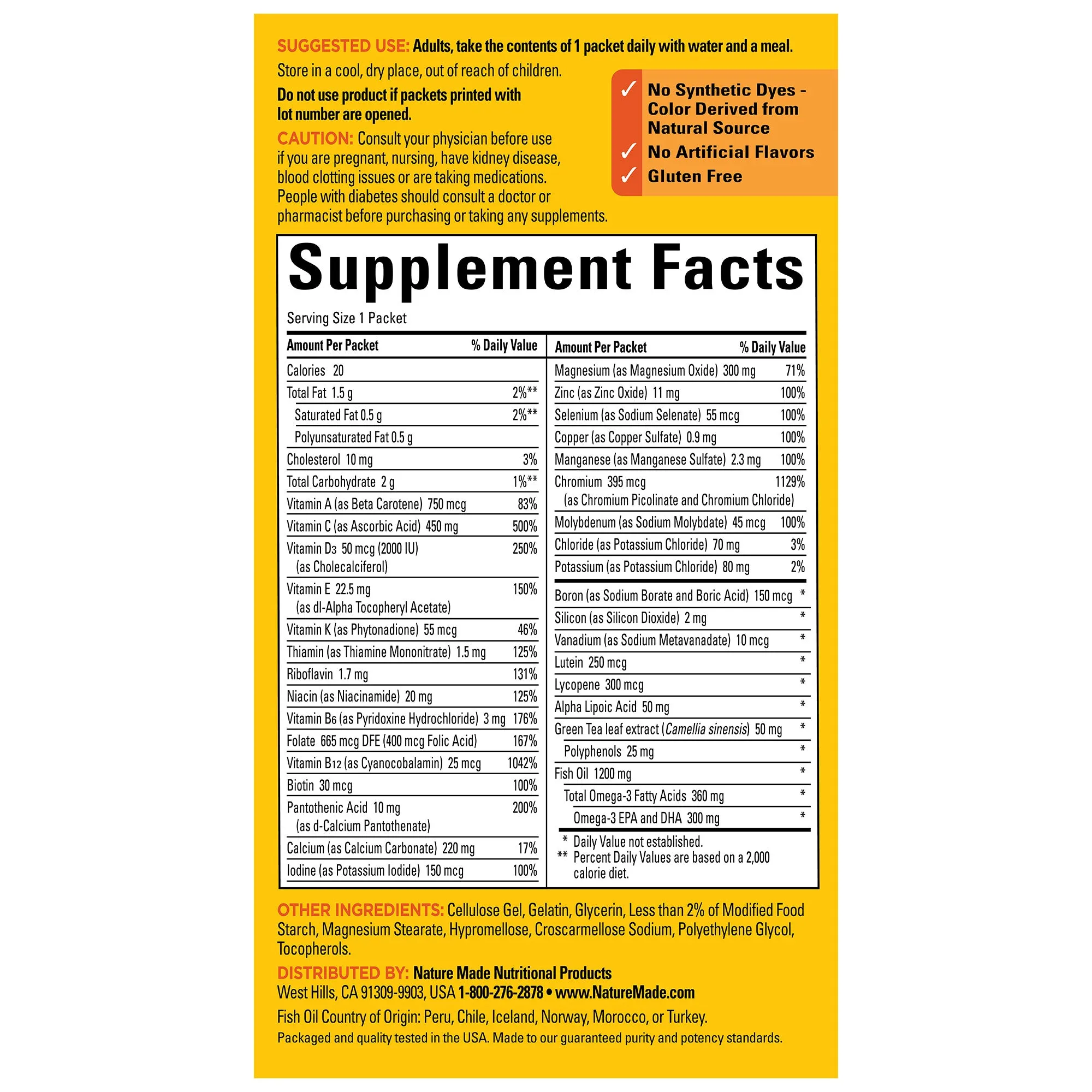 Diabetes Health Pack Packets