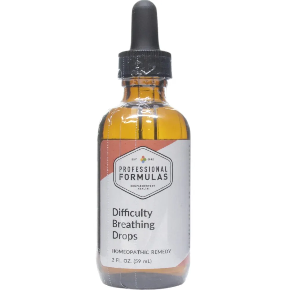 Difficulty Breathing Drops 2 oz by Professional Formulas
