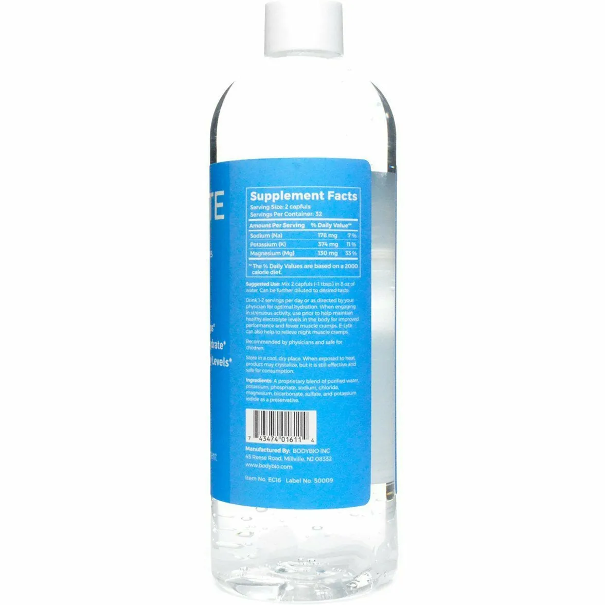 E-Lyte Pure Electrolytes 16 oz by BodyBio