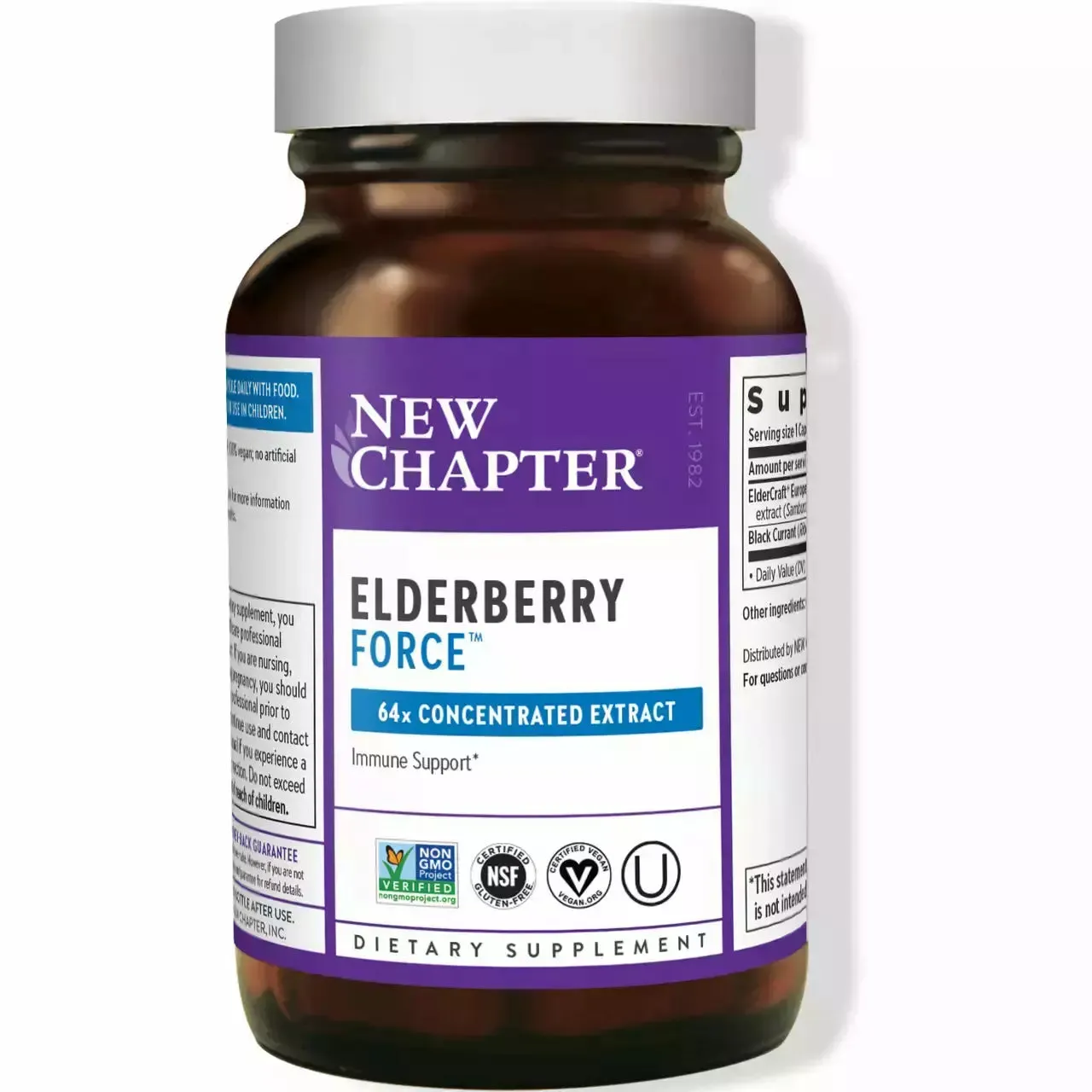 Elderberry Force 30 vegcaps by New Chapter