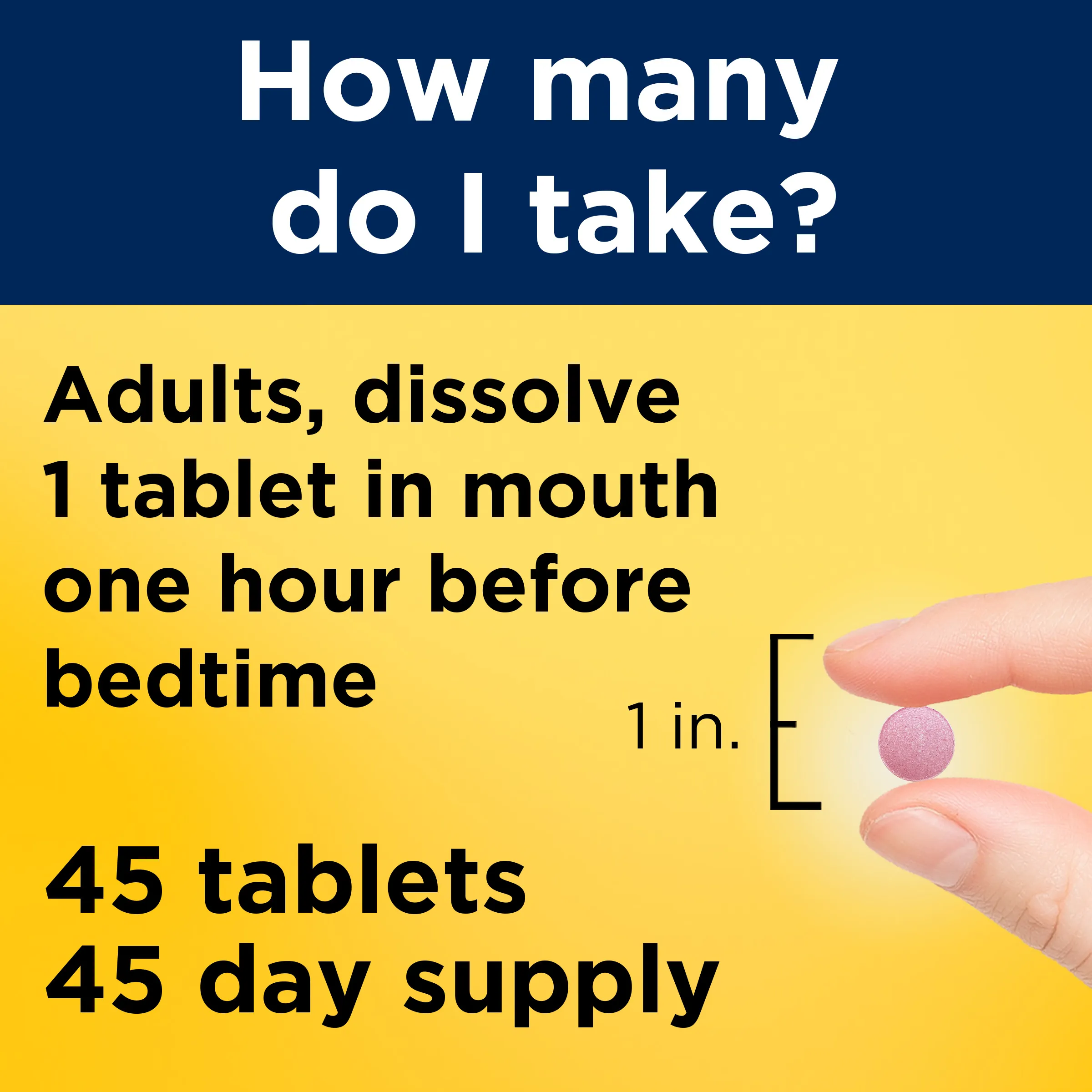 Fast Dissolve Melatonin Maximum Strength 10 mg Tablets