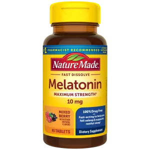 Fast Dissolve Melatonin Maximum Strength 10 mg Tablets