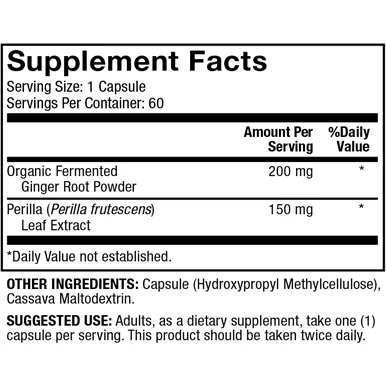 Fermented Ginger 60 caps by Dr. Mercola