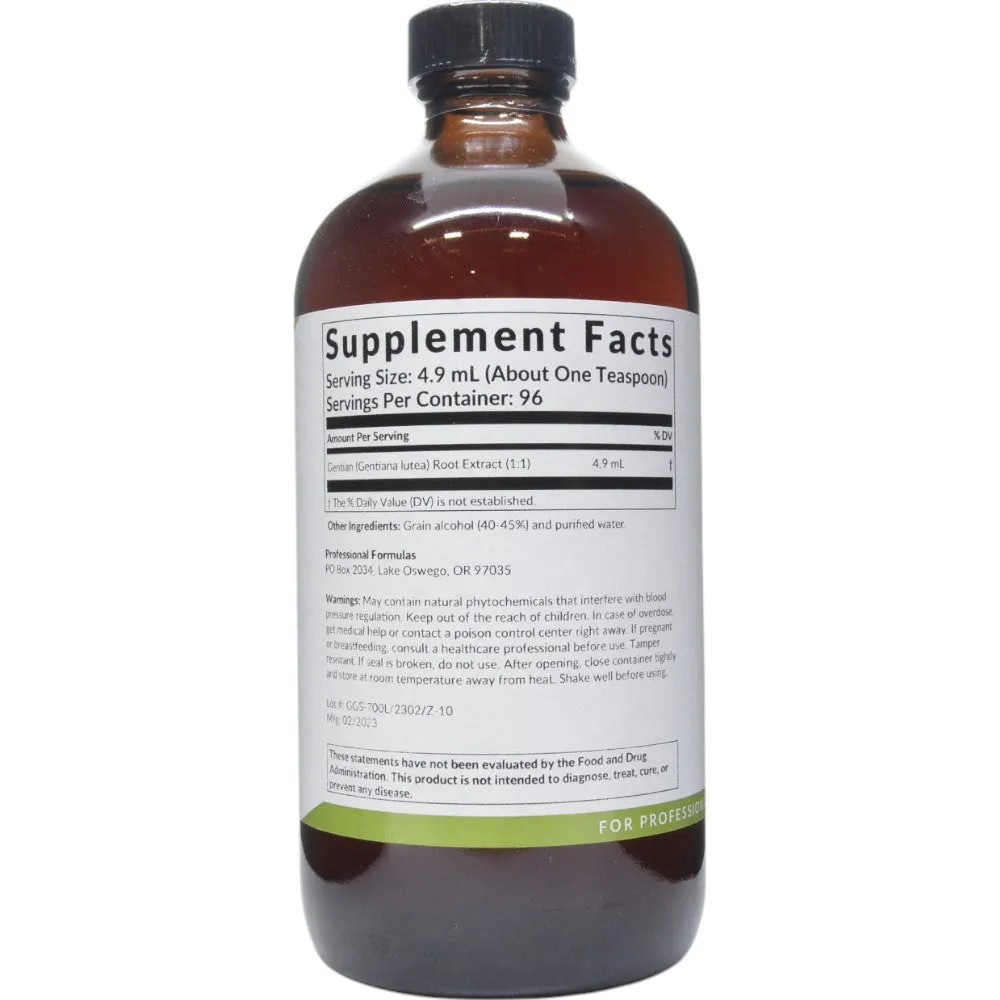 Gentian (Gentiana lutea) 16 oz by Professional Formulas