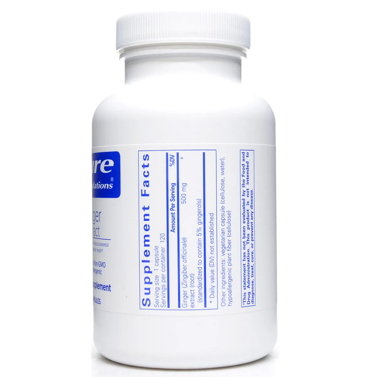 Ginger Extract 500 mg 120 vcaps by Pure Encapsulations