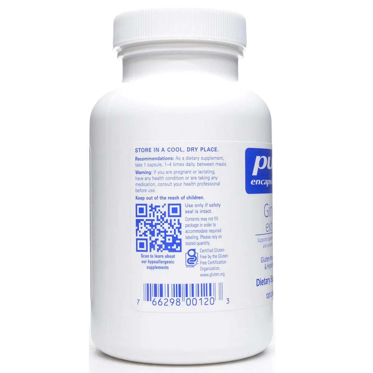 Ginger Extract 500 mg 120 vcaps by Pure Encapsulations