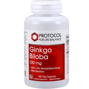Ginkgo Biloba 120 mg 100 vcaps by Protocol For Life Balance