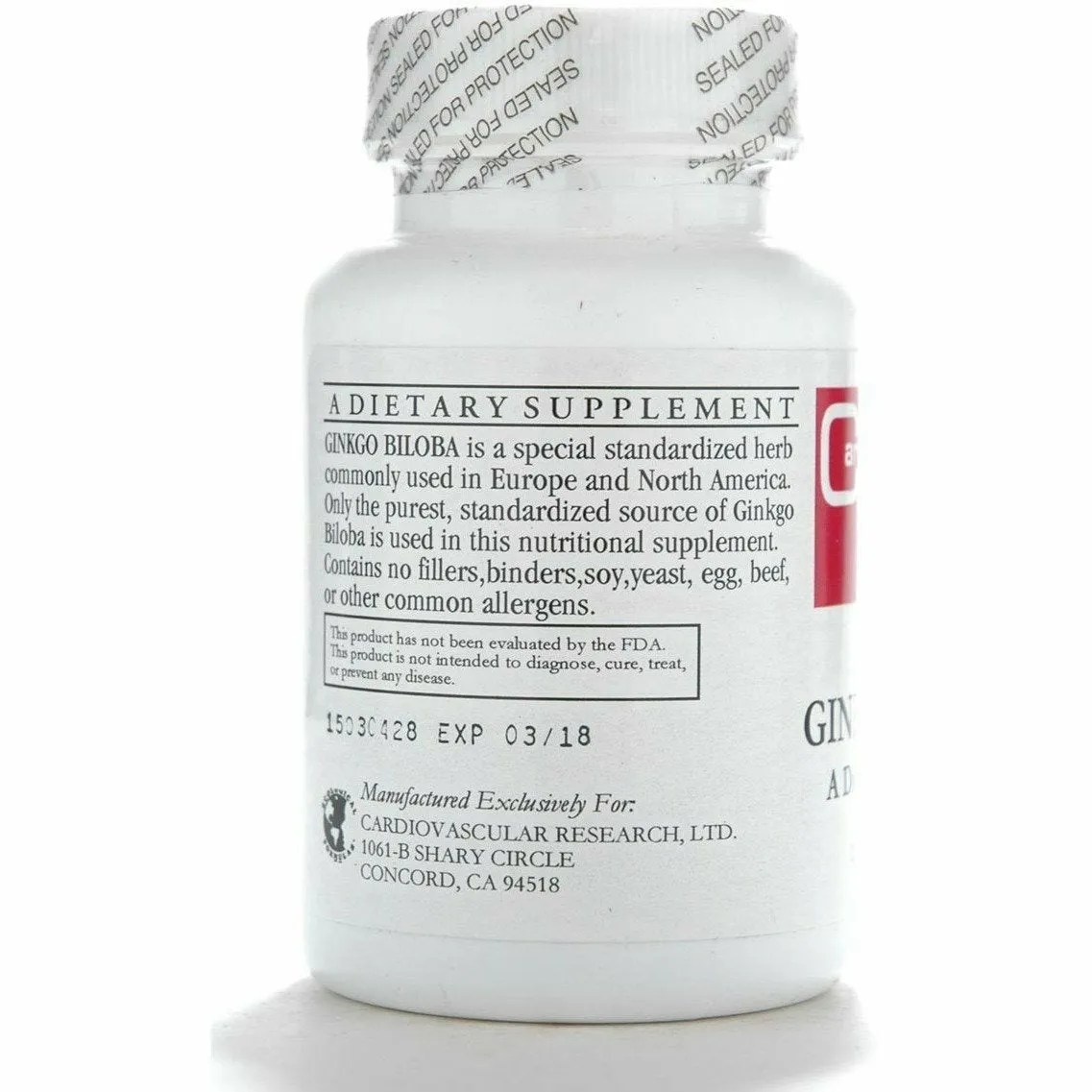 Ginkgo Biloba 120 mg 60 caps by Ecological Formulas