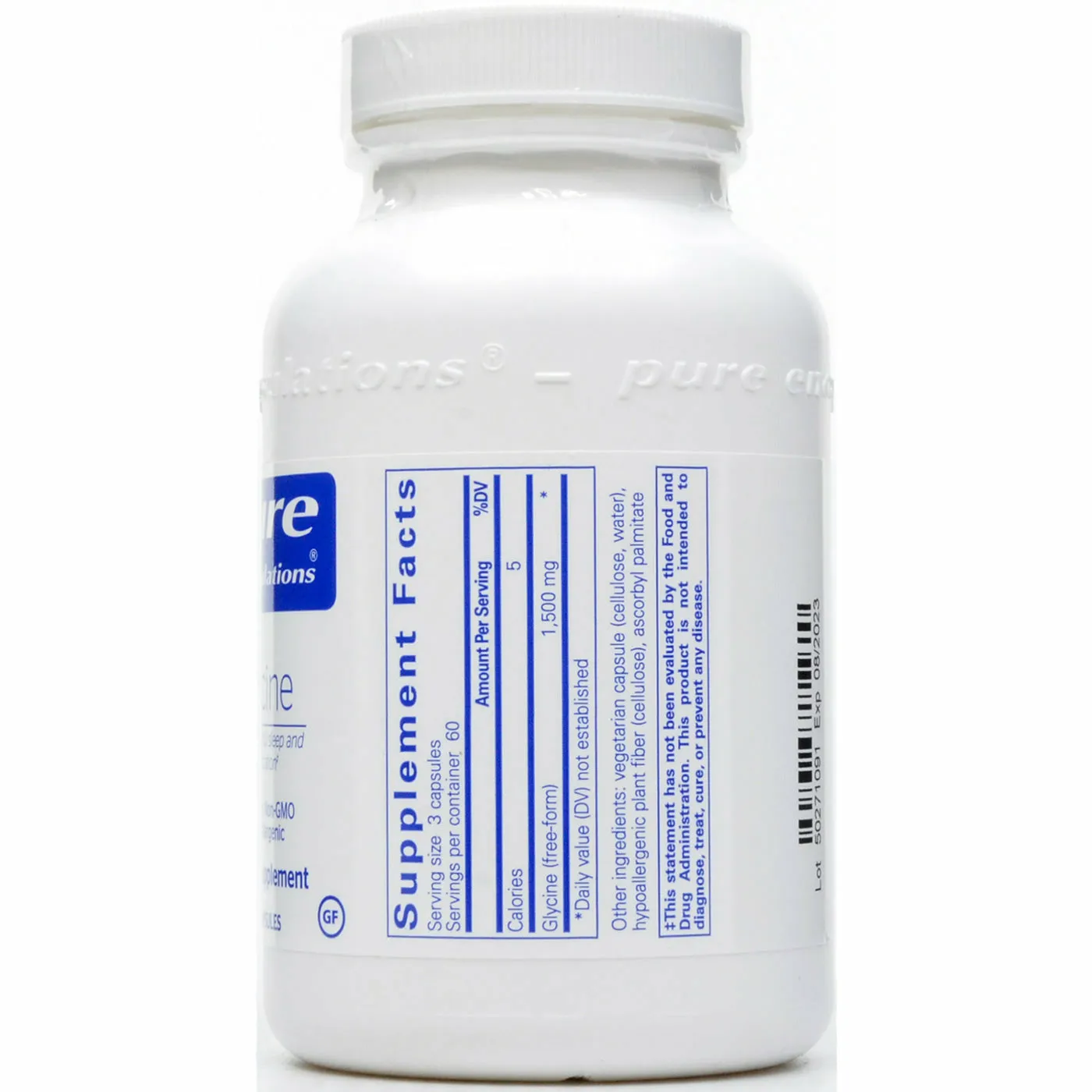 Glycine 500 mg 180 vcaps by Pure Encapsulations